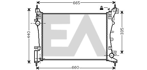 31R25127 EACLIMA Радиатор, охлаждение двигателя