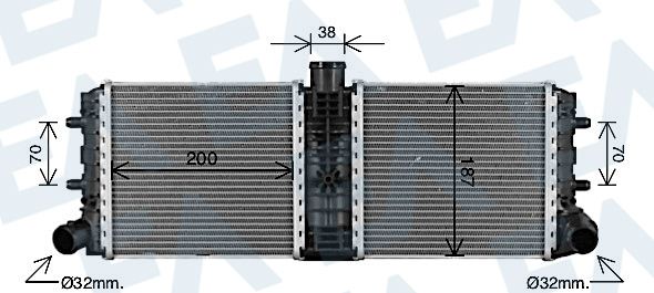 31R02108 EACLIMA Радиатор, охлаждение двигателя