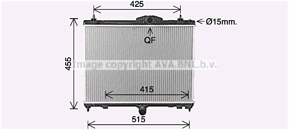 PE2423 AVA QUALITY COOLING Радиатор, охлаждение двигателя