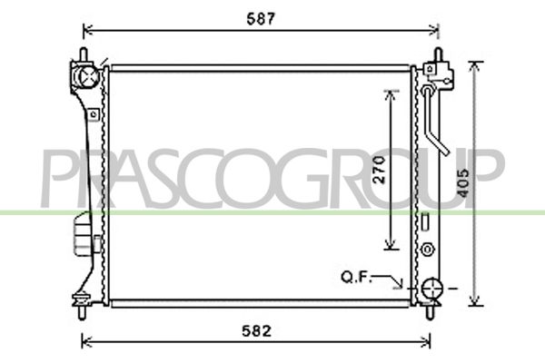 HN200R003 PRASCO Радиатор, охлаждение двигателя