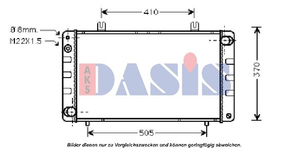 190001N AKS DASIS Радиатор, охлаждение двигателя