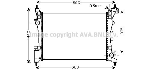 CNA2261 AVA QUALITY COOLING Радиатор, охлаждение двигателя