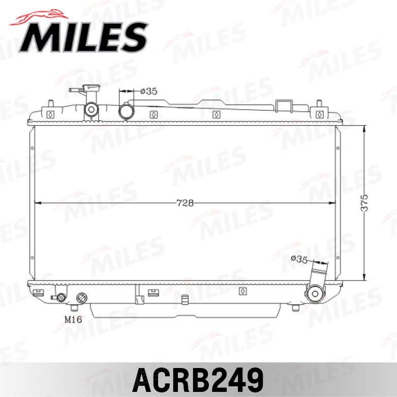 ACRB249 MILES Радиатор, охлаждение двигателя