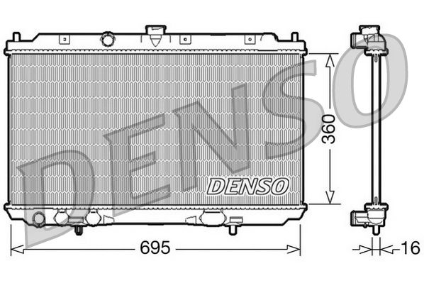 DRM46025 DENSO Радиатор, охлаждение двигателя