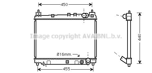 TO2258 AVA QUALITY COOLING Радиатор, охлаждение двигателя