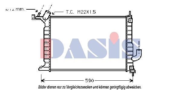 151550N AKS DASIS Радиатор, охлаждение двигателя