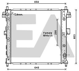 31R20054 EACLIMA Радиатор, охлаждение двигателя