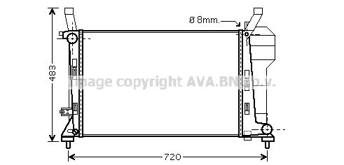 MSA2363 AVA QUALITY COOLING Радиатор, охлаждение двигателя