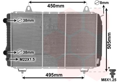 40002112 VAN WEZEL Радиатор, охлаждение двигателя