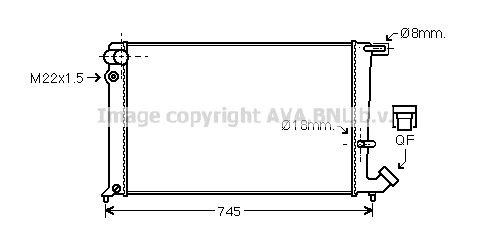 CN2142 AVA QUALITY COOLING Радиатор, охлаждение двигателя