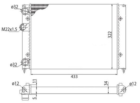 350213214003 MAGNETI MARELLI Радиатор, охлаждение двигателя