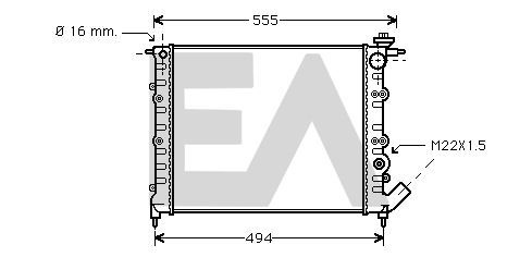 31R60032 EACLIMA Радиатор, охлаждение двигателя