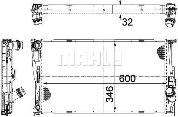 CR1084000P MAHLE Радиатор, охлаждение двигателя