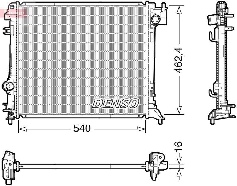 DRM46063 DENSO Радиатор, охлаждение двигателя