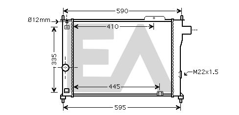 31R54078 EACLIMA Радиатор, охлаждение двигателя