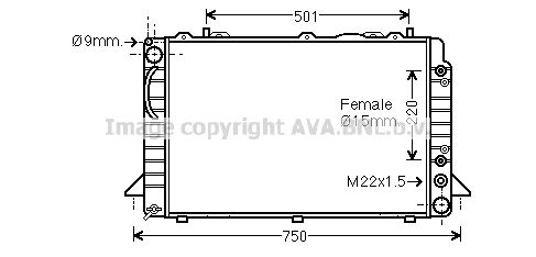 AI2088 AVA QUALITY COOLING Радиатор, охлаждение двигателя