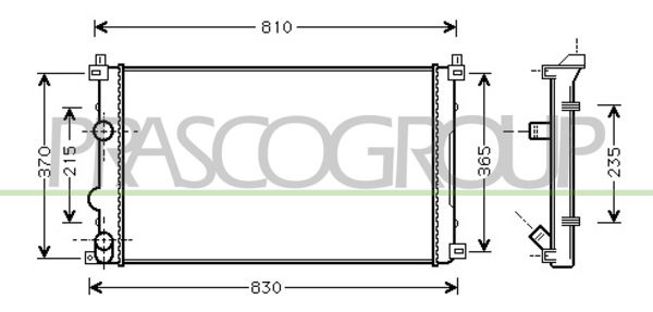 DS960R002 PRASCO Радиатор, охлаждение двигателя