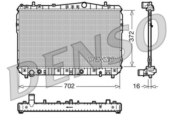 DRM15002 DENSO Радиатор, охлаждение двигателя