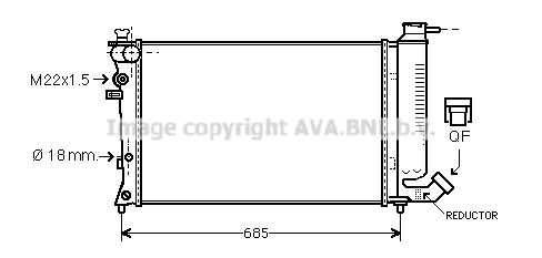 CNA2122 AVA QUALITY COOLING Радиатор, охлаждение двигателя