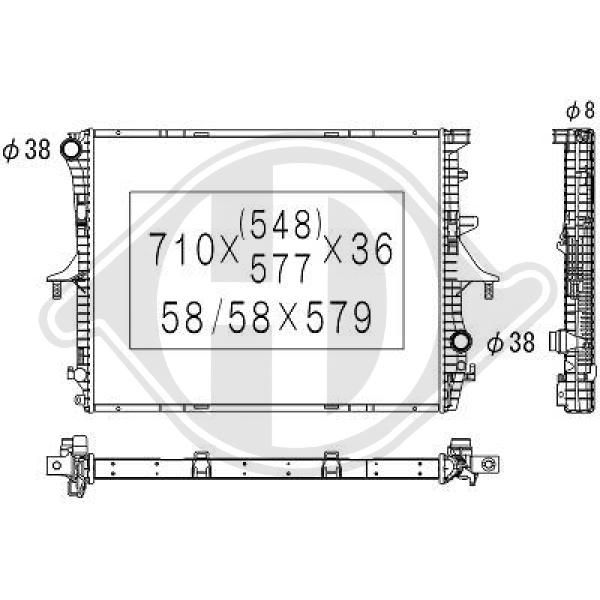 DCM3444 DIEDERICHS Радиатор, охлаждение двигателя