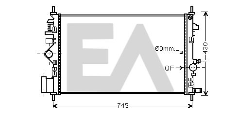 31R54123 EACLIMA Радиатор, охлаждение двигателя