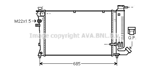 PEA2142 AVA QUALITY COOLING Радиатор, охлаждение двигателя