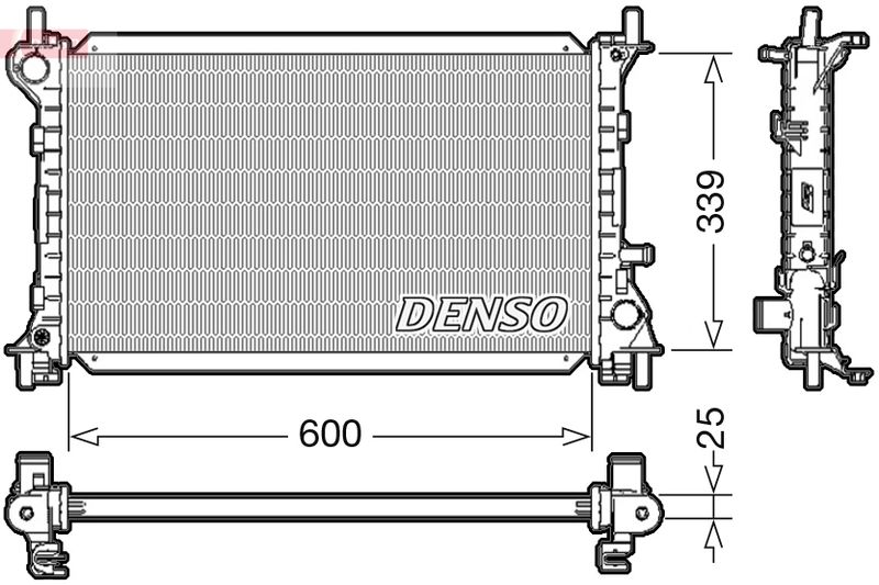 DRM10003 DENSO Радиатор, охлаждение двигателя