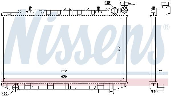 62972 NISSENS Радиатор, охлаждение двигателя