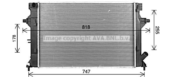 HY2595 AVA QUALITY COOLING Радиатор, охлаждение двигателя