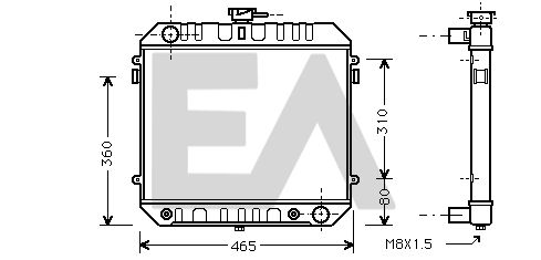 31R54070 EACLIMA Радиатор, охлаждение двигателя