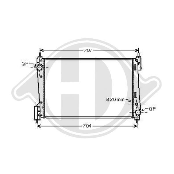 DCM2672 DIEDERICHS Радиатор, охлаждение двигателя