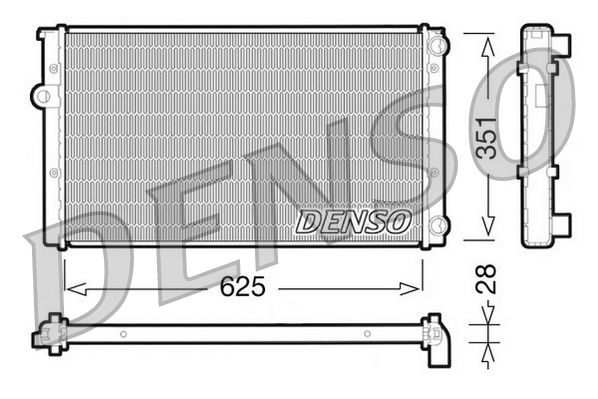 DRM32009 DENSO Радиатор, охлаждение двигателя