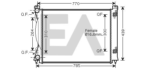 31R02047 EACLIMA Радиатор, охлаждение двигателя