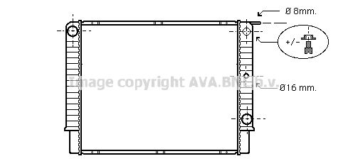 VO2087 AVA QUALITY COOLING Радиатор, охлаждение двигателя