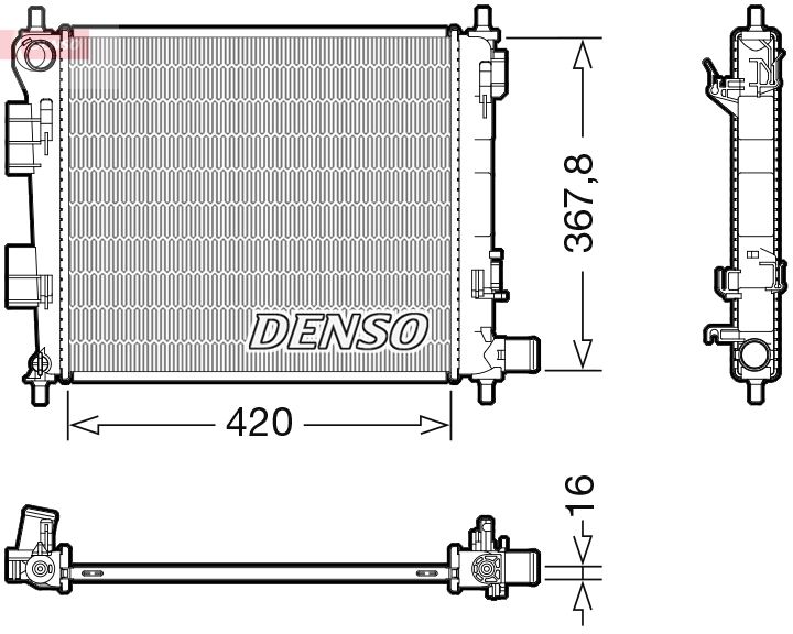 DRM41025 DENSO Радиатор, охлаждение двигателя