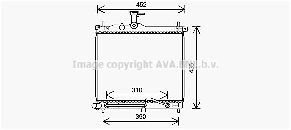 HY2453 AVA QUALITY COOLING Радиатор, охлаждение двигателя