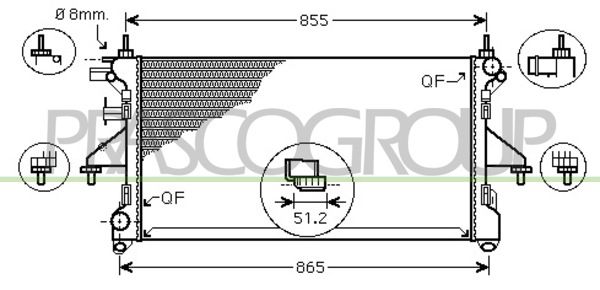 CI954R003 PRASCO Радиатор, охлаждение двигателя