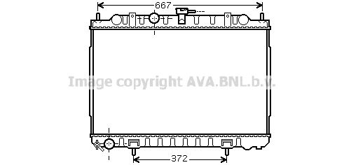 DN2238 AVA QUALITY COOLING Радиатор, охлаждение двигателя