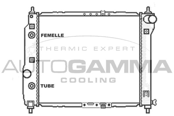 103839 AUTOGAMMA Радиатор, охлаждение двигателя