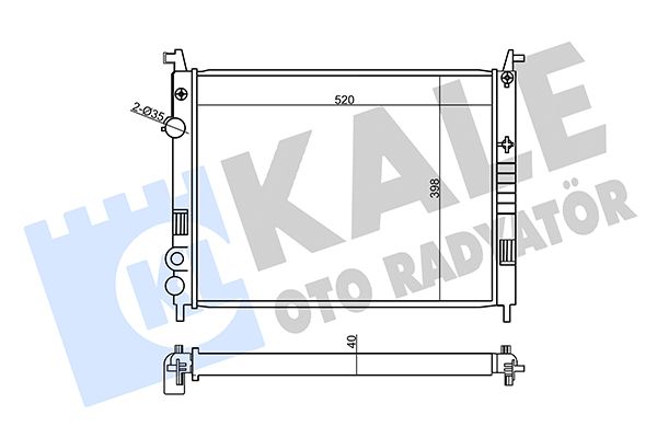 357235 KALE OTO RADYATÖR Радиатор, охлаждение двигателя