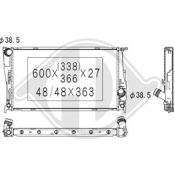 DCM3850 DIEDERICHS Радиатор, охлаждение двигателя