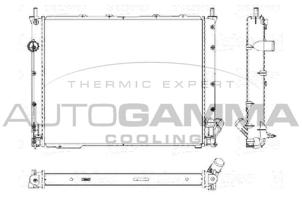 101182 AUTOGAMMA Радиатор, охлаждение двигателя