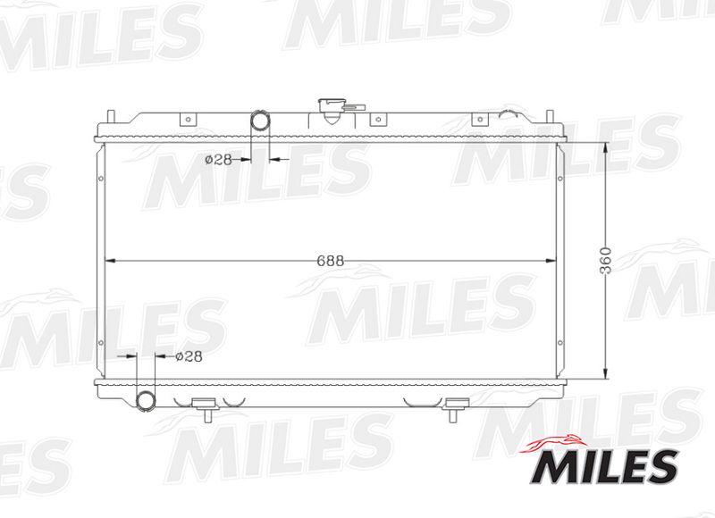 ACRB059 MILES Радиатор, охлаждение двигателя