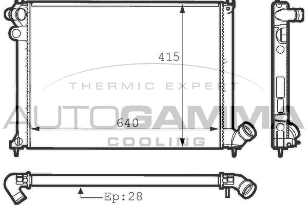 100777 AUTOGAMMA Радиатор, охлаждение двигателя