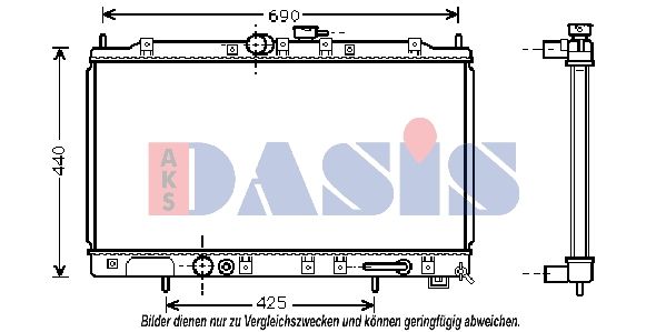 140035N AKS DASIS Радиатор, охлаждение двигателя