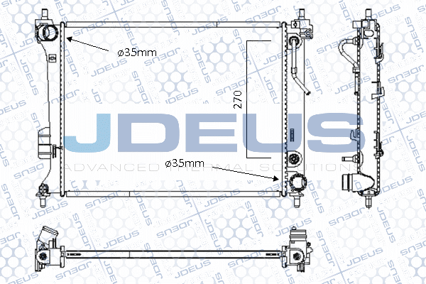 054M49 JDEUS Радиатор, охлаждение двигателя