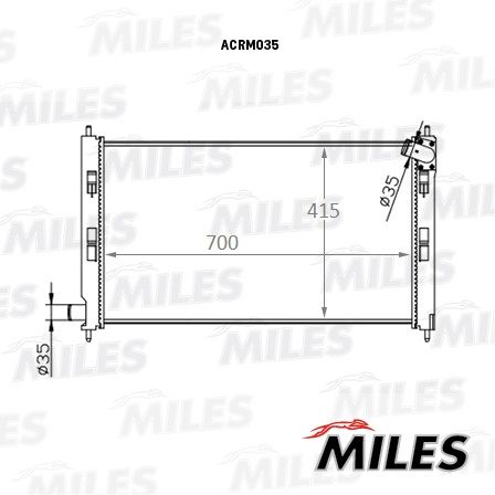 ACRM035 MILES Радиатор, охлаждение двигателя