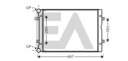 31R77117 EACLIMA Радиатор, охлаждение двигателя