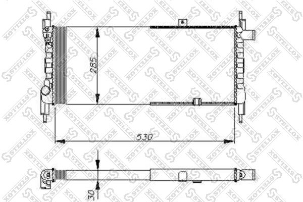 1025048SX STELLOX Радиатор, охлаждение двигателя