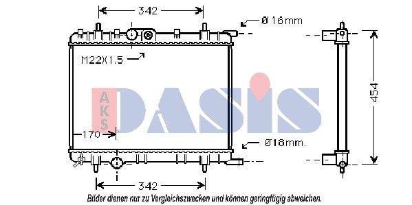 060052N AKS DASIS Радиатор, охлаждение двигателя